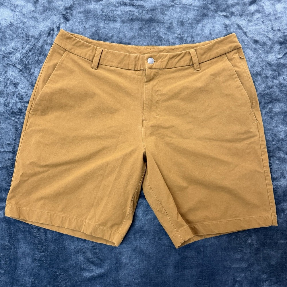 Lululemon Commission Classic Fit Shorts Brown Mens 36 9" Versa Twill Rover